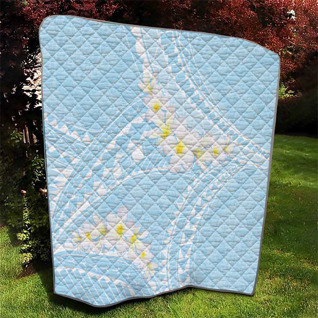 Polynesian Vintage Floral Quilt Azure Motifs - Polynesian Pride