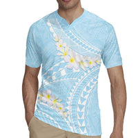 Polynesian Vintage Floral Rugby Jersey Azure Motifs LT7 - Polynesian Pride
