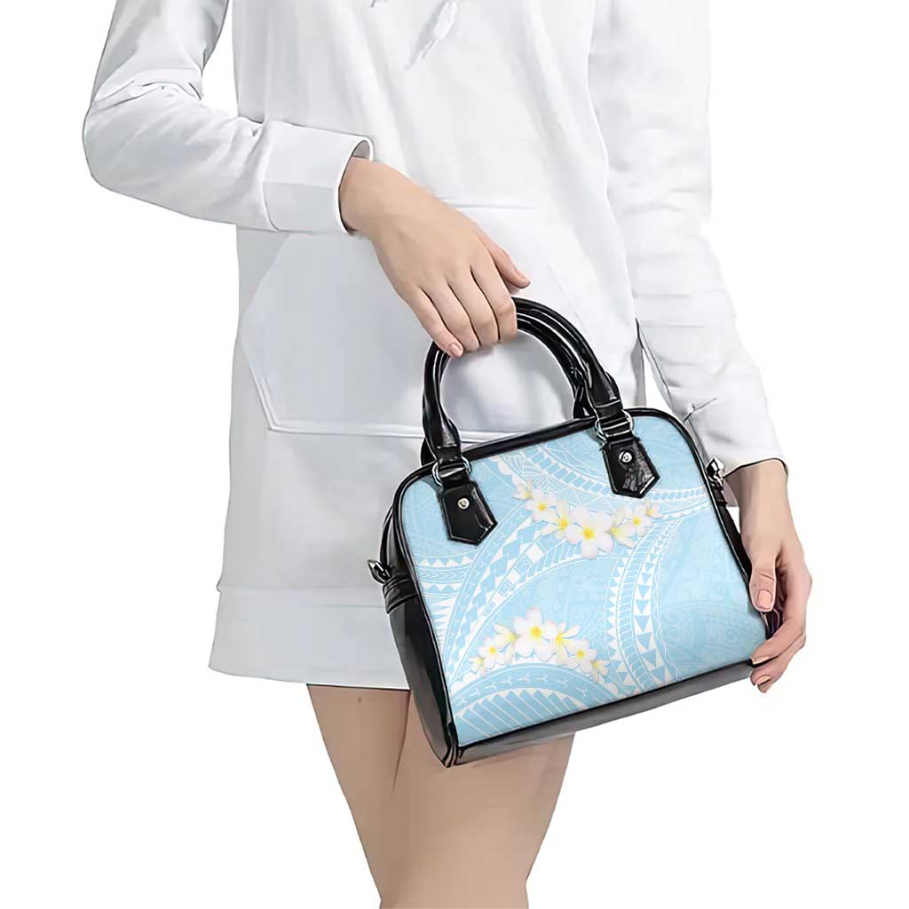 Polynesian Vintage Floral Shoulder Handbag Azure Motifs - Polynesian Pride