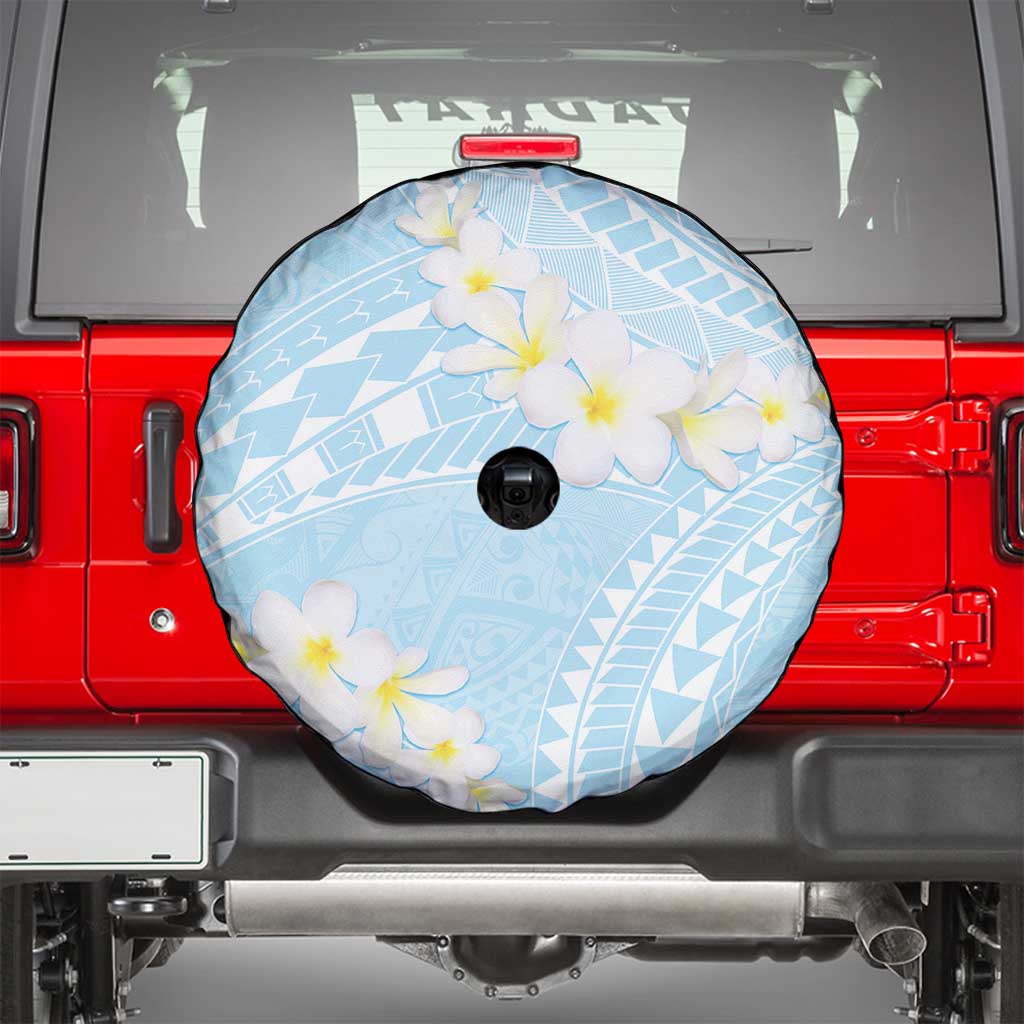 Polynesian Vintage Floral Spare Tire Cover Azure Motifs - Polynesian Pride