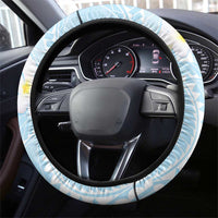 Polynesian Vintage Floral Steering Wheel Cover Azure Motifs LT7 - Polynesian Pride