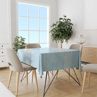 Polynesian Vintage Floral Tablecloth Azure Motifs LT7 - Polynesian Pride