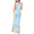 Polynesian Vintage Floral Tank Maxi Dress Azure Motifs - Polynesian Pride