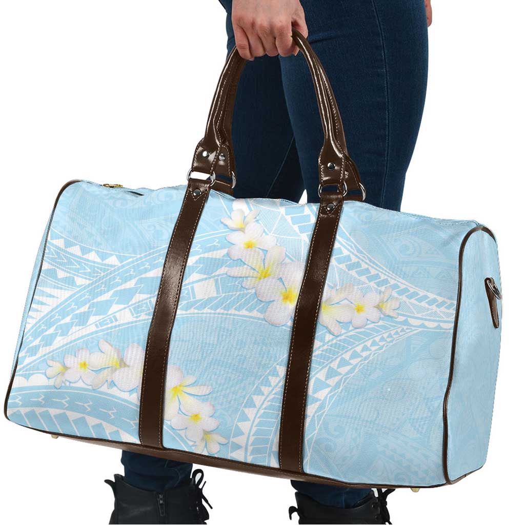 Polynesian Vintage Floral Travel Bag Azure Motifs - Polynesian Pride