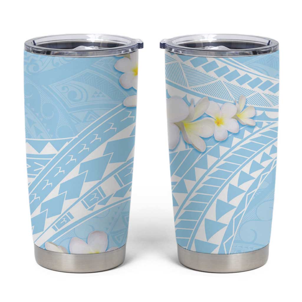 Polynesian Vintage Floral Tumbler Cup Azure Motifs - Polynesian Pride