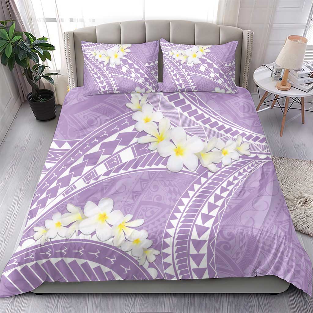 Polynesian Vintage Floral Bedding Set Lavender Motifs - Polynesian Pride