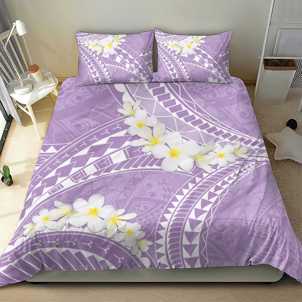 Polynesian Vintage Floral Bedding Set Lavender Motifs - Polynesian Pride
