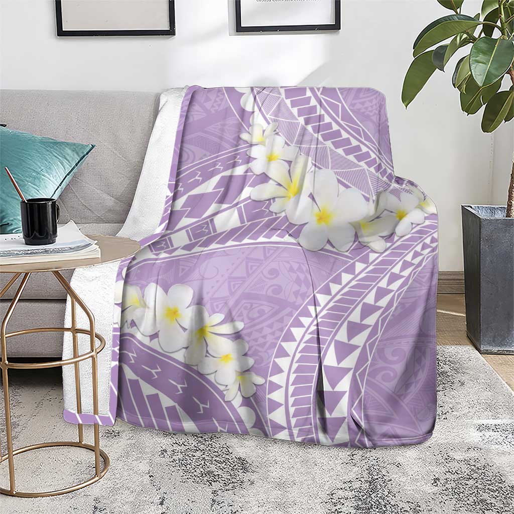 Polynesian Vintage Floral Blanket Lavender Motifs - Polynesian Pride