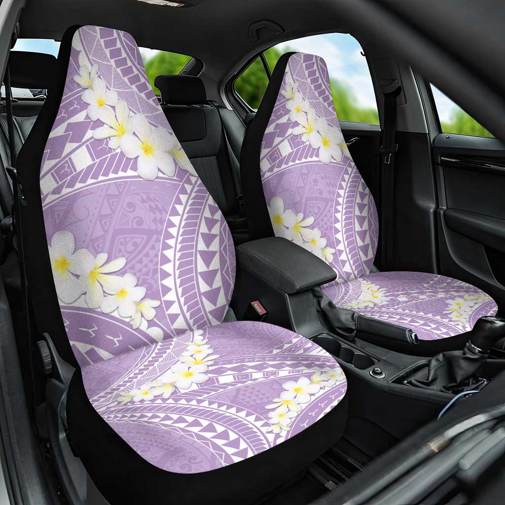 Polynesian Vintage Floral Car Seat Cover Lavender Motifs - Polynesian Pride