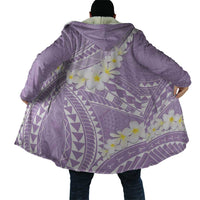 Polynesian Vintage Floral Cloak Lavender Motifs - Polynesian Pride