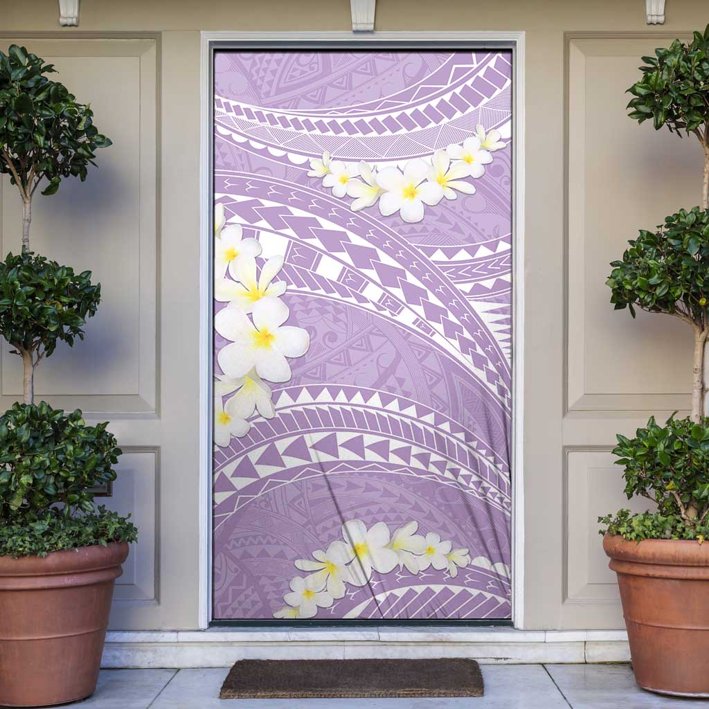 Polynesian Vintage Floral Door Cover Lavender Motifs LT7 Lavender - Polynesian Pride