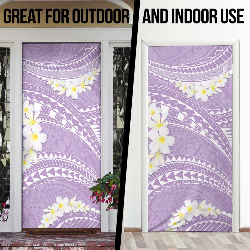 Polynesian Vintage Floral Door Cover Lavender Motifs LT7 - Polynesian Pride
