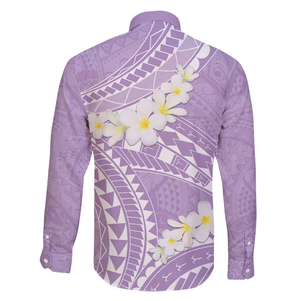 Polynesian Vintage Floral Family Matching Off Shoulder Maxi Dress and Hawaiian Shirt Lavender Motifs LT7 - Polynesian Pride