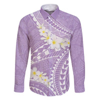 Polynesian Vintage Floral Family Matching Tank Maxi Dress and Hawaiian Shirt Lavender Motifs - Polynesian Pride