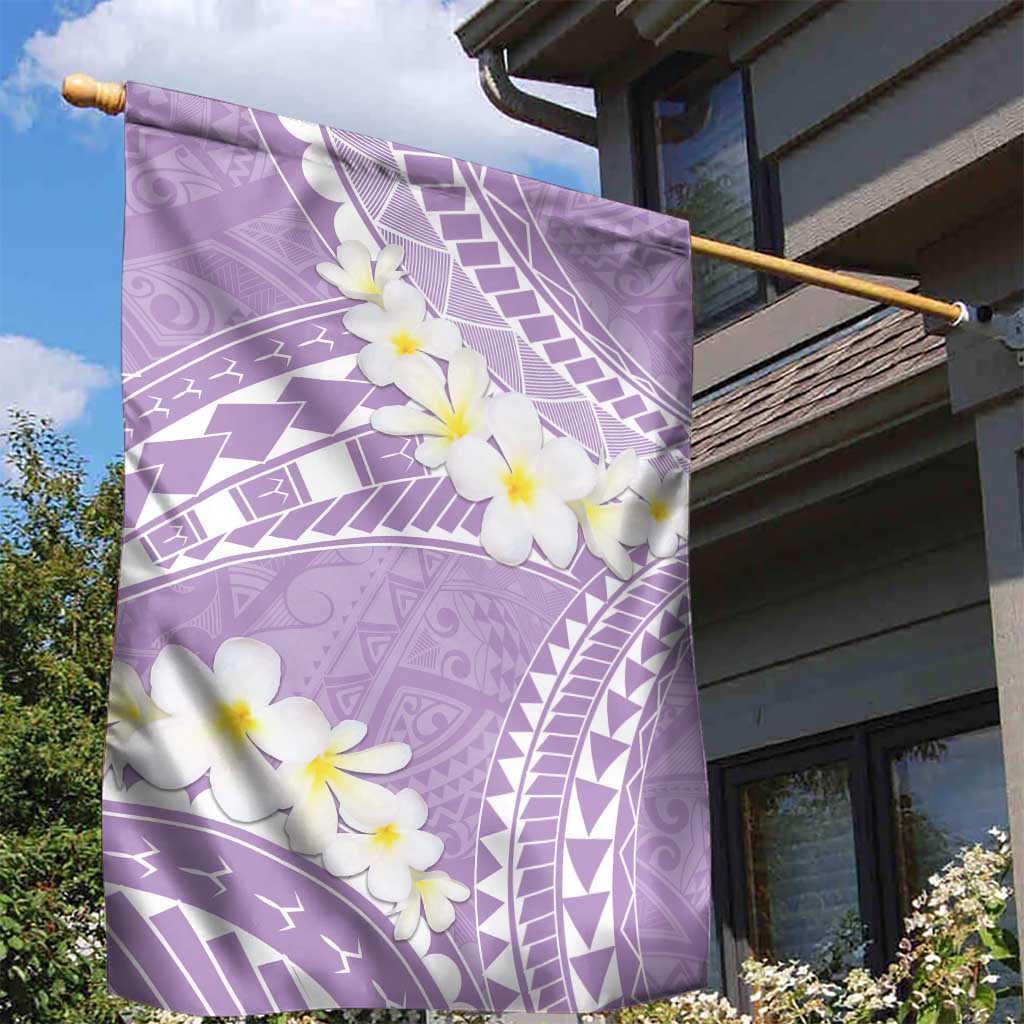 Polynesian Vintage Floral Garden Flag Lavender Motifs - Polynesian Pride