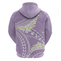 Polynesian Vintage Floral Hoodie Lavender Motifs - Polynesian Pride