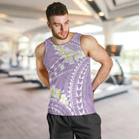 Polynesian Vintage Floral Men Tank Top Lavender Motifs LT7 Lavender - Polynesian Pride