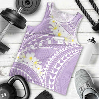 Polynesian Vintage Floral Men Tank Top Lavender Motifs LT7 - Polynesian Pride