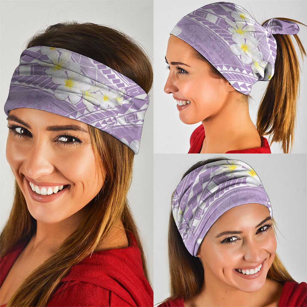 Polynesian Vintage Floral Neck Gaiter Lavender Motifs - Polynesian Pride