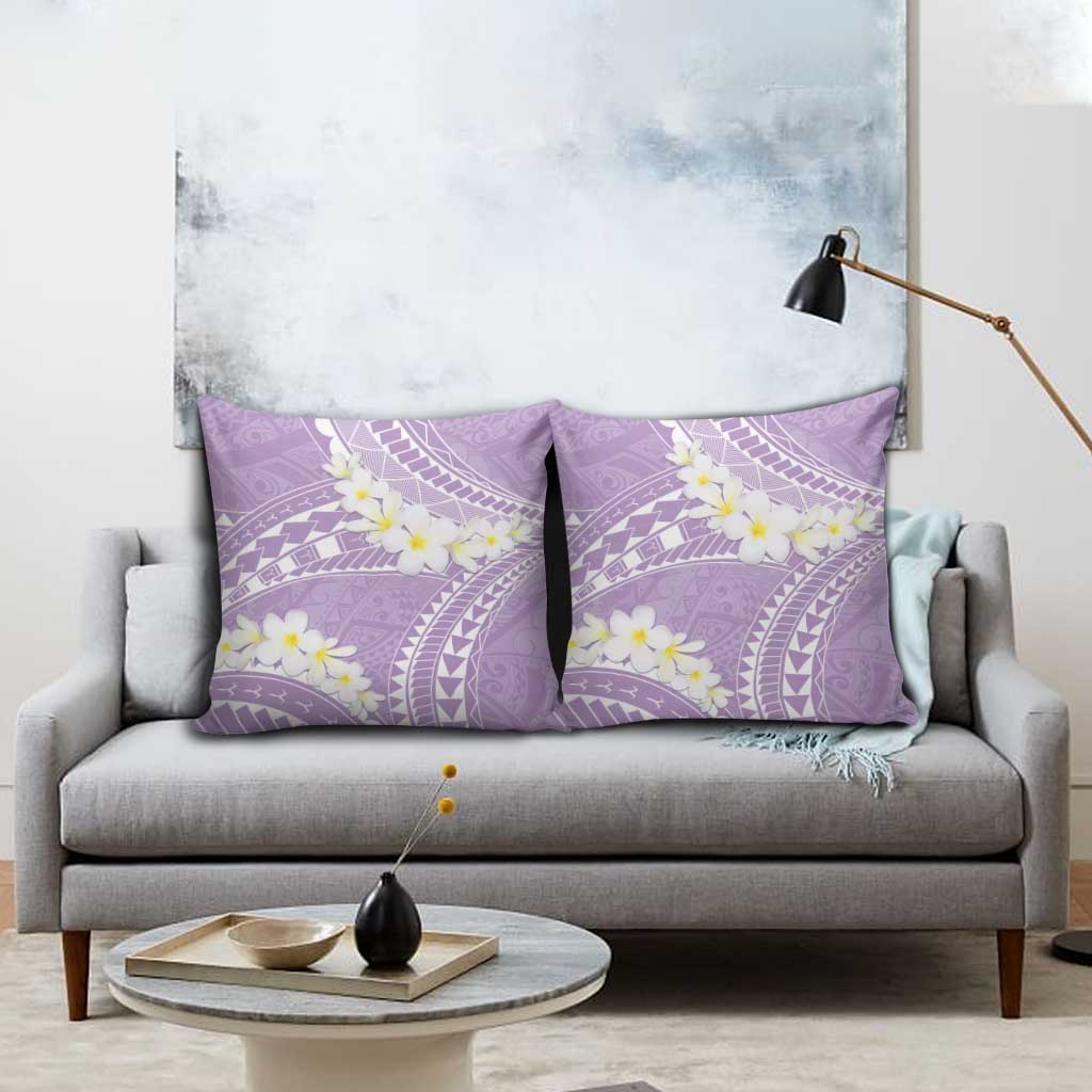 Polynesian Vintage Floral Pillow Cover Lavender Motifs - Polynesian Pride