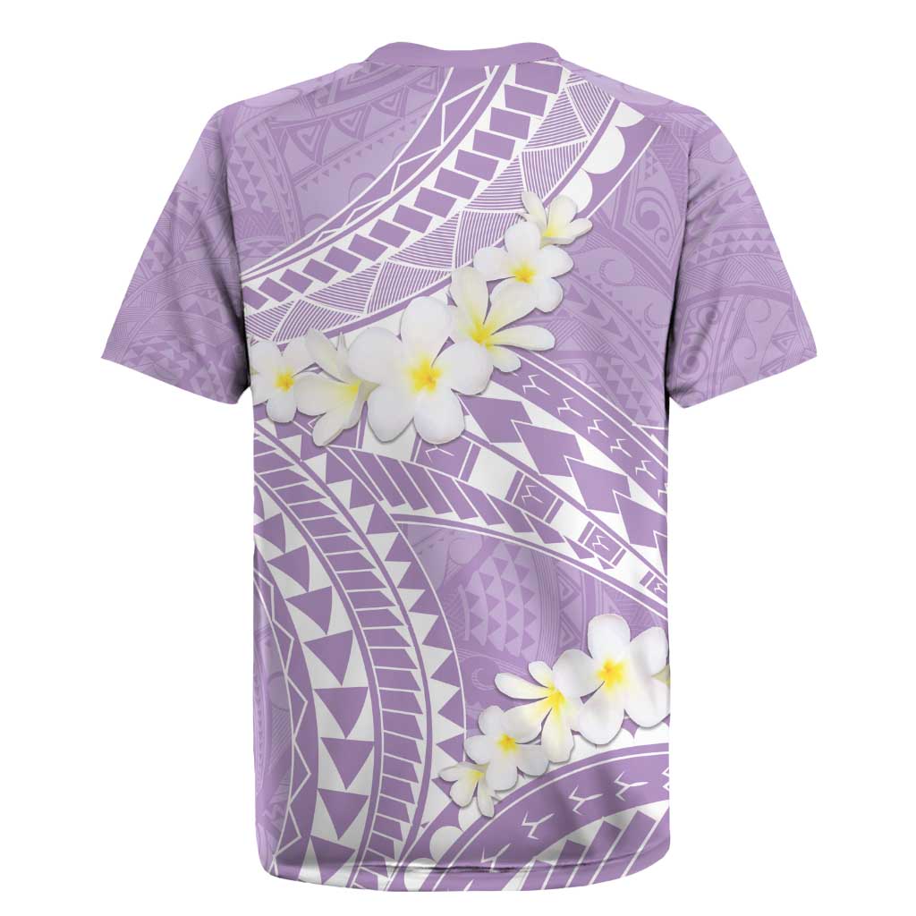 Polynesian Vintage Floral Rugby Jersey Lavender Motifs LT7 - Polynesian Pride