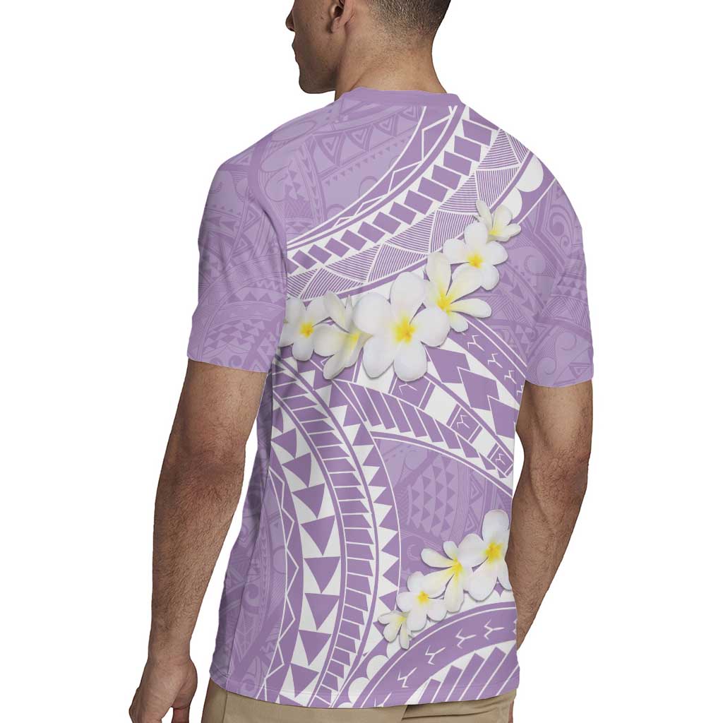 Polynesian Vintage Floral Rugby Jersey Lavender Motifs LT7 - Polynesian Pride