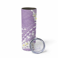 Polynesian Vintage Floral Skinny Tumbler Lavender Motifs - Polynesian Pride