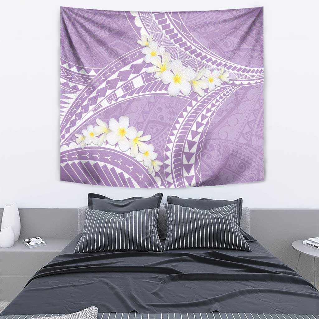 Polynesian Vintage Floral Tapestry Lavender Motifs - Polynesian Pride