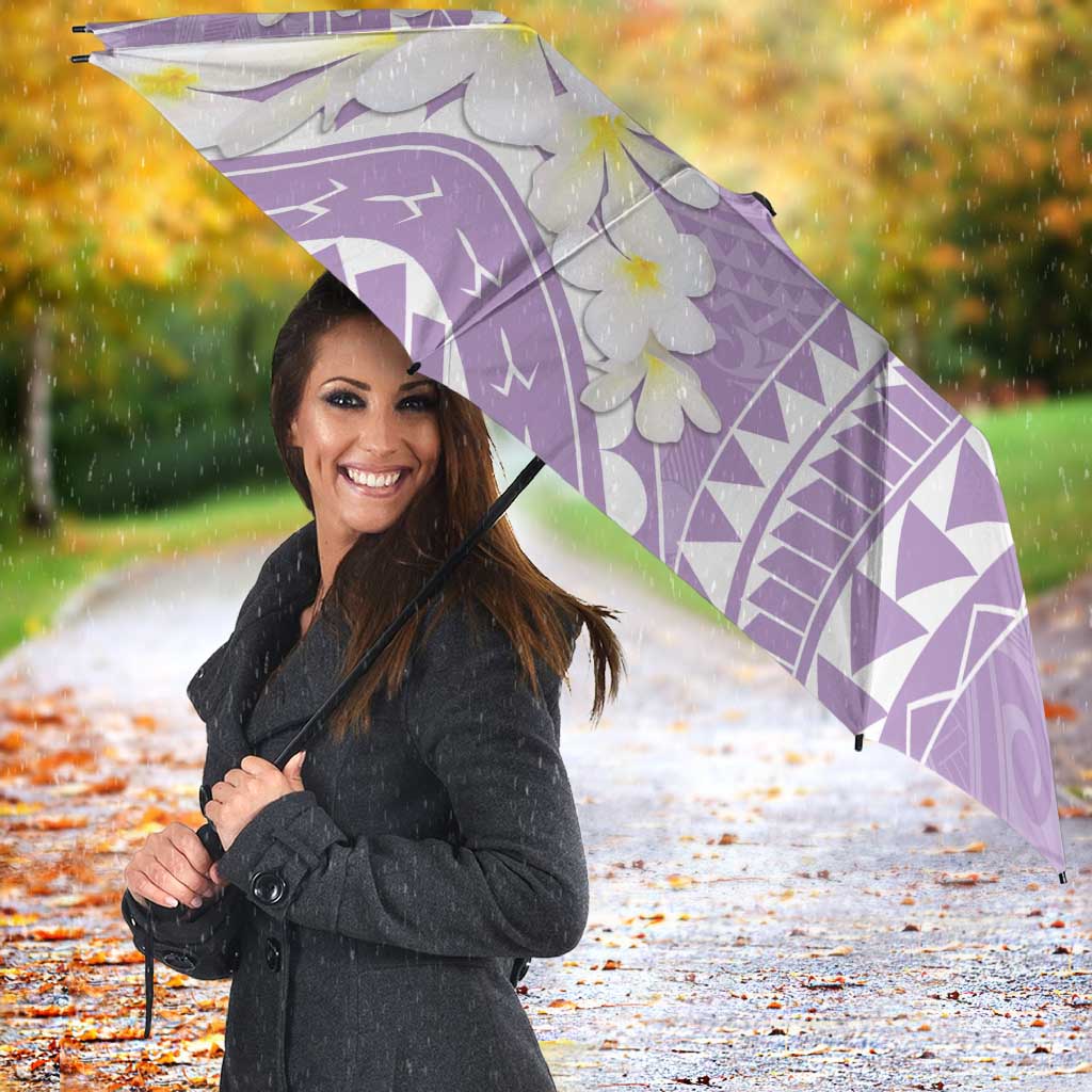 Polynesian Vintage Floral Umbrella Lavender Motifs LT7 - Polynesian Pride