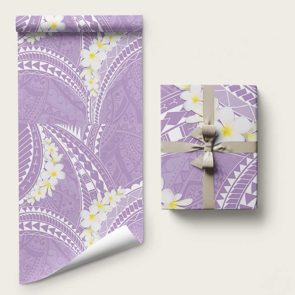 Polynesian Vintage Floral Wrapping Paper Lavender Motifs LT7 58" × 23" Lavender - Polynesian Pride