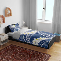 Polynesian Vintage Floral Bedding Set Navy Blue Motifs - Polynesian Pride
