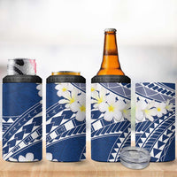 Polynesian Vintage Floral 4 in 1 Can Cooler Tumbler Navy Blue Motifs LT7 - Polynesian Pride