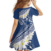 Polynesian Vintage Floral Family Matching Off Shoulder Maxi Dress and Hawaiian Shirt Navy Blue Motifs - Polynesian Pride