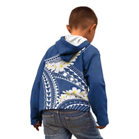 Polynesian Vintage Floral Kid Hoodie Navy Blue Motifs - Polynesian Pride