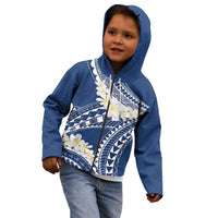 Polynesian Vintage Floral Kid Hoodie Navy Blue Motifs - Polynesian Pride