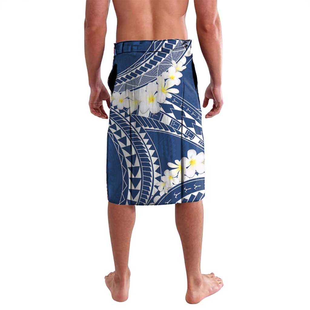 Polynesian Vintage Floral Lavalava Navy Blue Motifs - Polynesian Pride