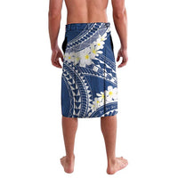 Polynesian Vintage Floral Lavalava Navy Blue Motifs - Polynesian Pride