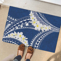 Polynesian Vintage Floral Rubber Doormat Navy Blue Motifs - Polynesian Pride