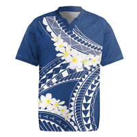 Polynesian Vintage Floral Rugby Jersey Navy Blue Motifs LT7 Navy Blue - Polynesian Pride