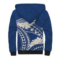 Polynesian Vintage Floral Sherpa Hoodie Navy Blue Motifs LT7 - Polynesian Pride