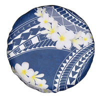Polynesian Vintage Floral Spare Tire Cover Navy Blue Motifs - Polynesian Pride
