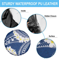 Polynesian Vintage Floral Spare Tire Cover Navy Blue Motifs - Polynesian Pride