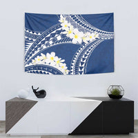 Polynesian Vintage Floral Tapestry Navy Blue Motifs - Polynesian Pride