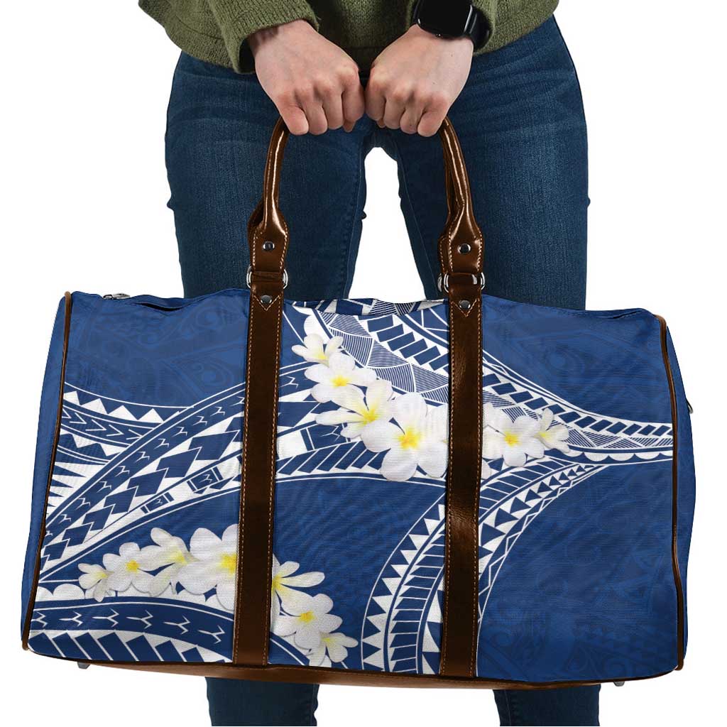 Polynesian Vintage Floral Travel Bag Navy Blue Motifs - Polynesian Pride