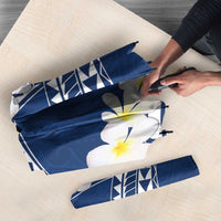 Polynesian Vintage Floral Umbrella Navy Blue Motifs LT7 - Polynesian Pride
