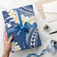 Polynesian Vintage Floral Wrapping Paper Navy Blue Motifs LT7 - Polynesian Pride