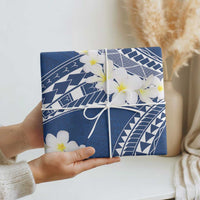 Polynesian Vintage Floral Wrapping Paper Navy Blue Motifs LT7 - Polynesian Pride