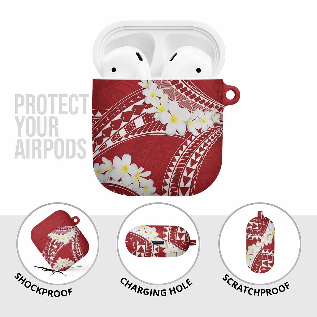 Polynesian Vintage Floral AirPods Case Scarlet Motifs LT7 - Polynesian Pride