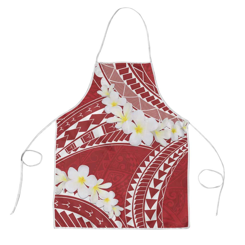 Polynesian Vintage Floral Apron Scarlet Motifs LT7 Scarlet - Polynesian Pride