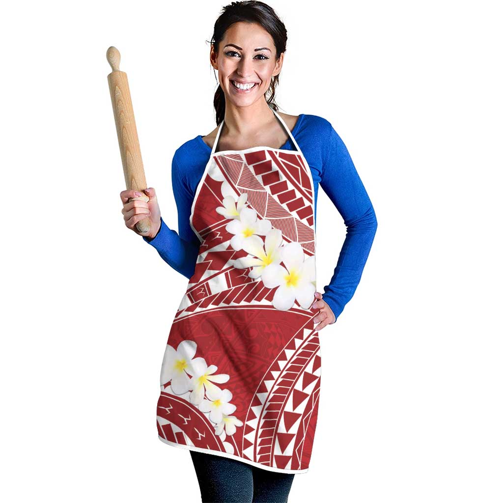 Polynesian Vintage Floral Apron Scarlet Motifs LT7 - Polynesian Pride